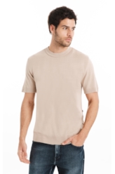 T-Shirt Tricot Basic Knit Natural
