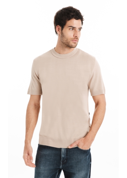 T-Shirt Tricot Basic Knit Natural