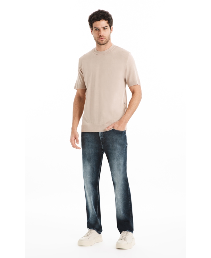 T-Shirt Tricot Basic Knit Natural