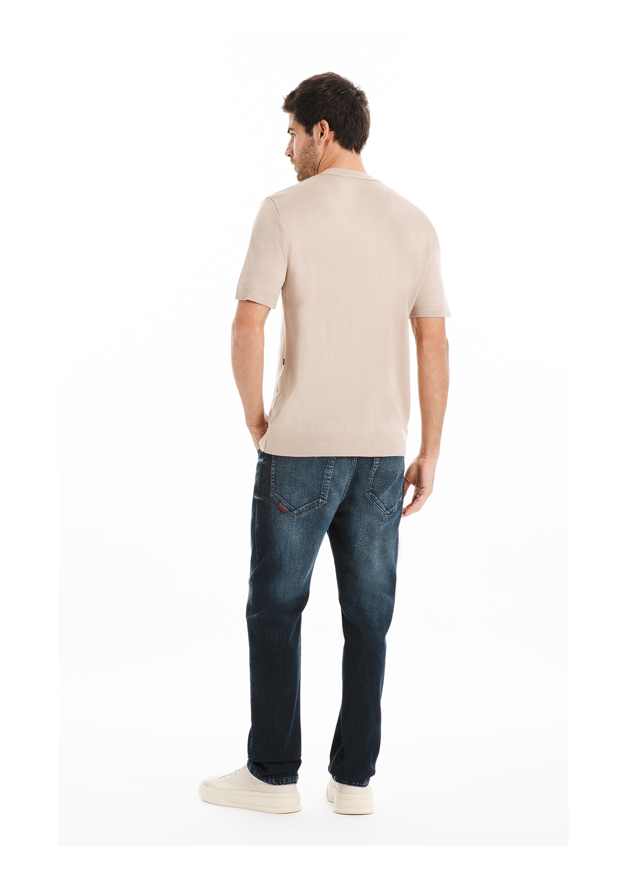 T-Shirt Tricot Basic Knit Natural