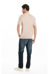 T-Shirt Tricot Basic Knit Natural