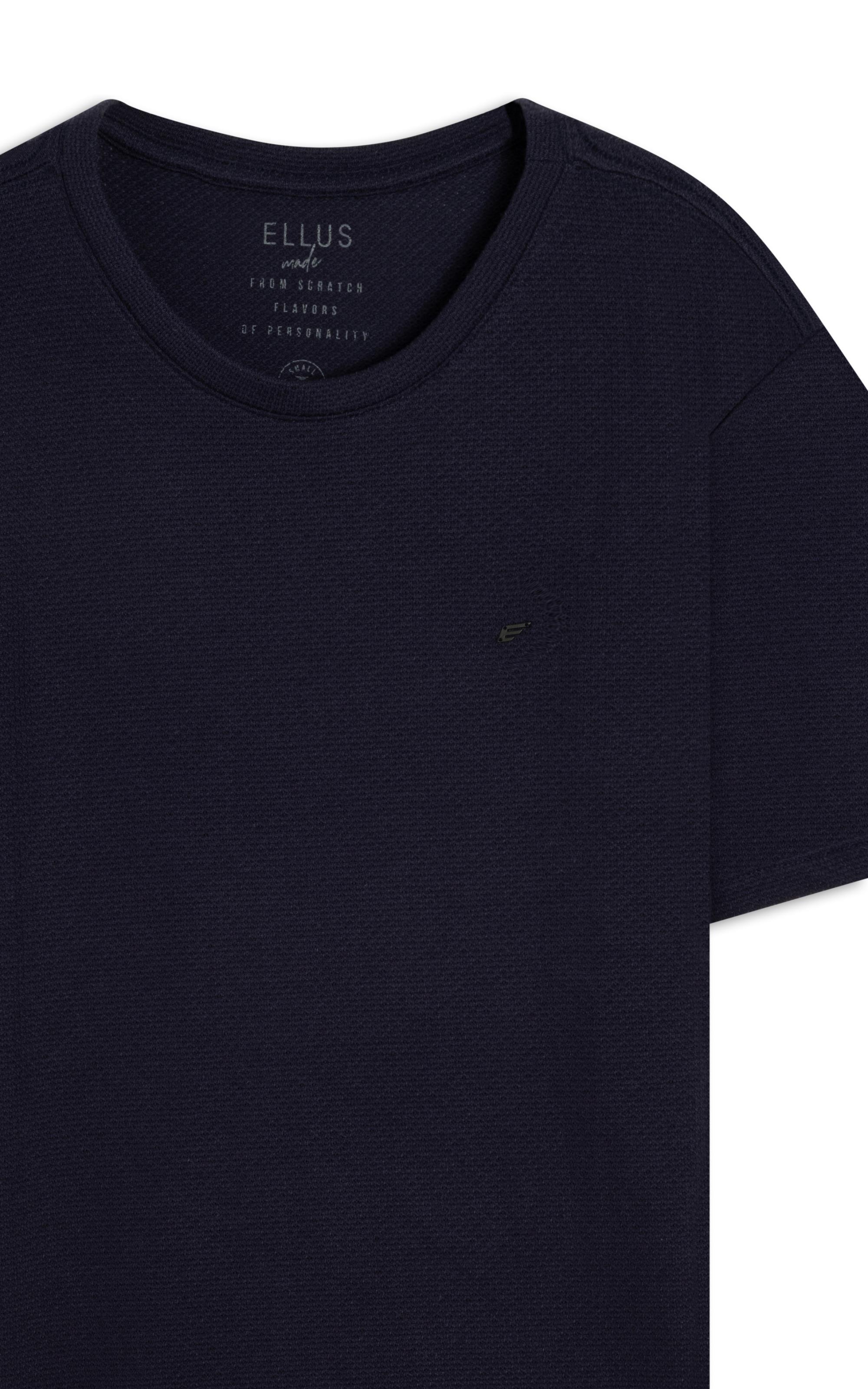 ell T-Shirt Tricot Fine Ellus Metal Dark Navy