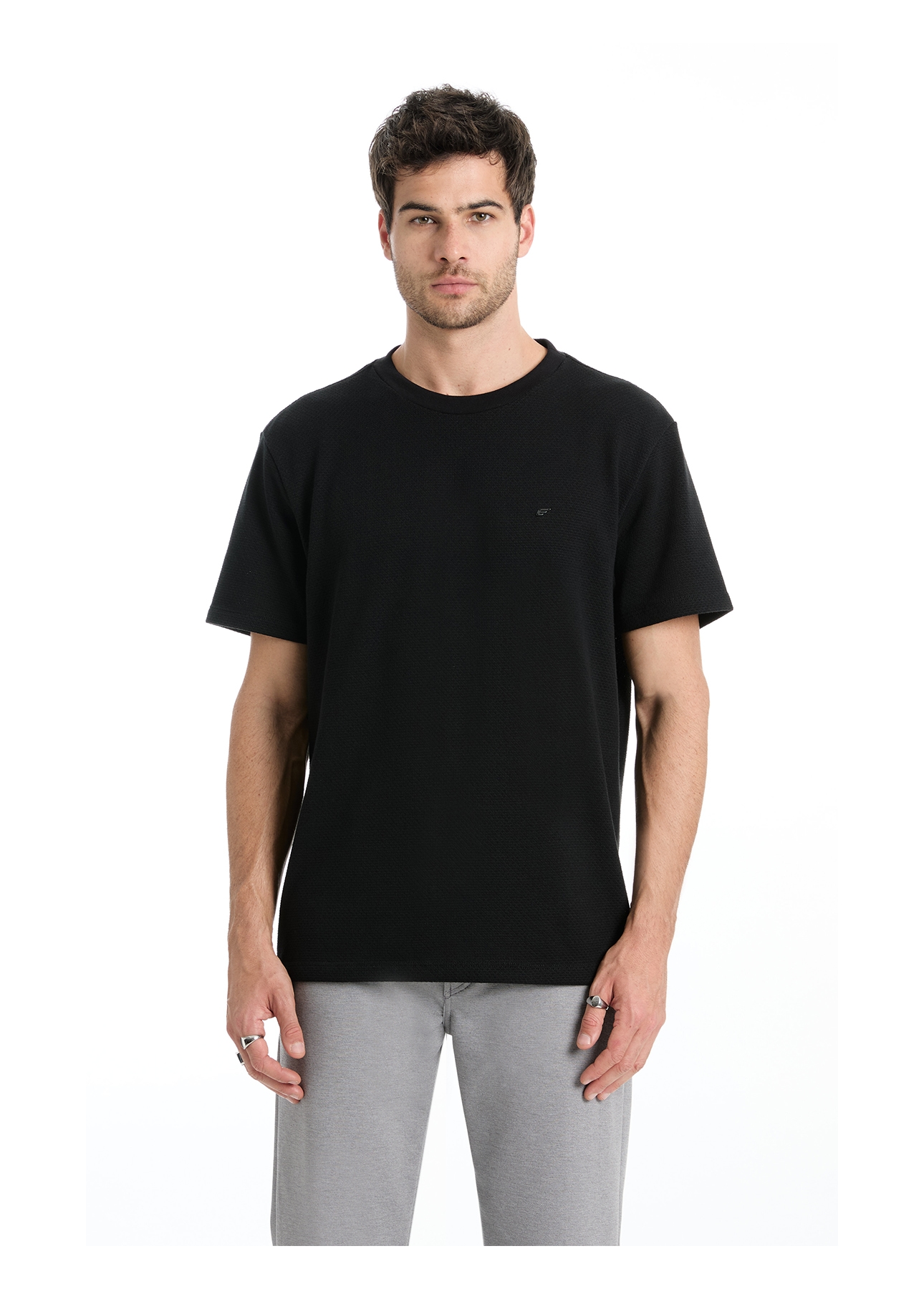 T-Shirt Tricot Fine Ellus Metal Preto