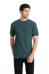 T-Shirt Tricot Visco Blend Ellus Verde Escuro
