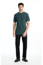 T-Shirt Tricot Visco Blend Ellus Verde Escuro