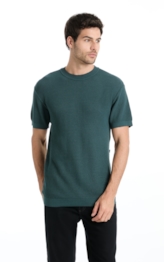 T-Shirt Tricot Visco Blend Ellus Verde Escuro