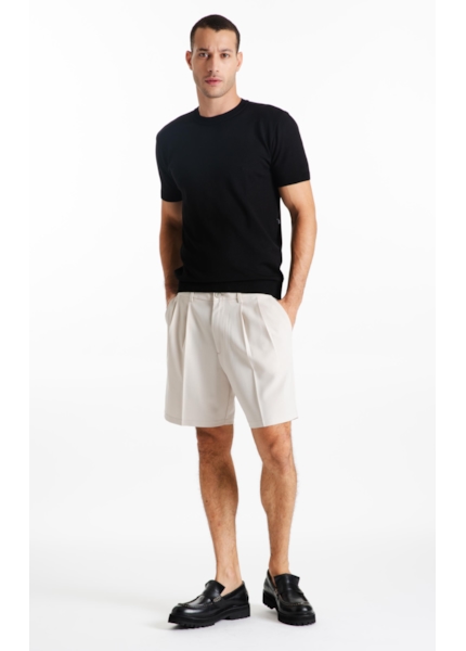 T-Shirt Tricot Visco Blend Jersey Preto