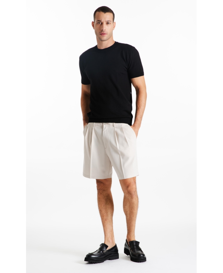 T-Shirt Tricot Visco Blend Jersey Preto
