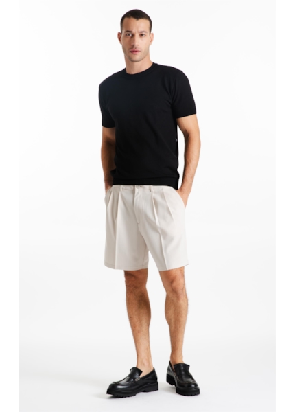 T-Shirt Tricot Visco Blend Jersey Preto