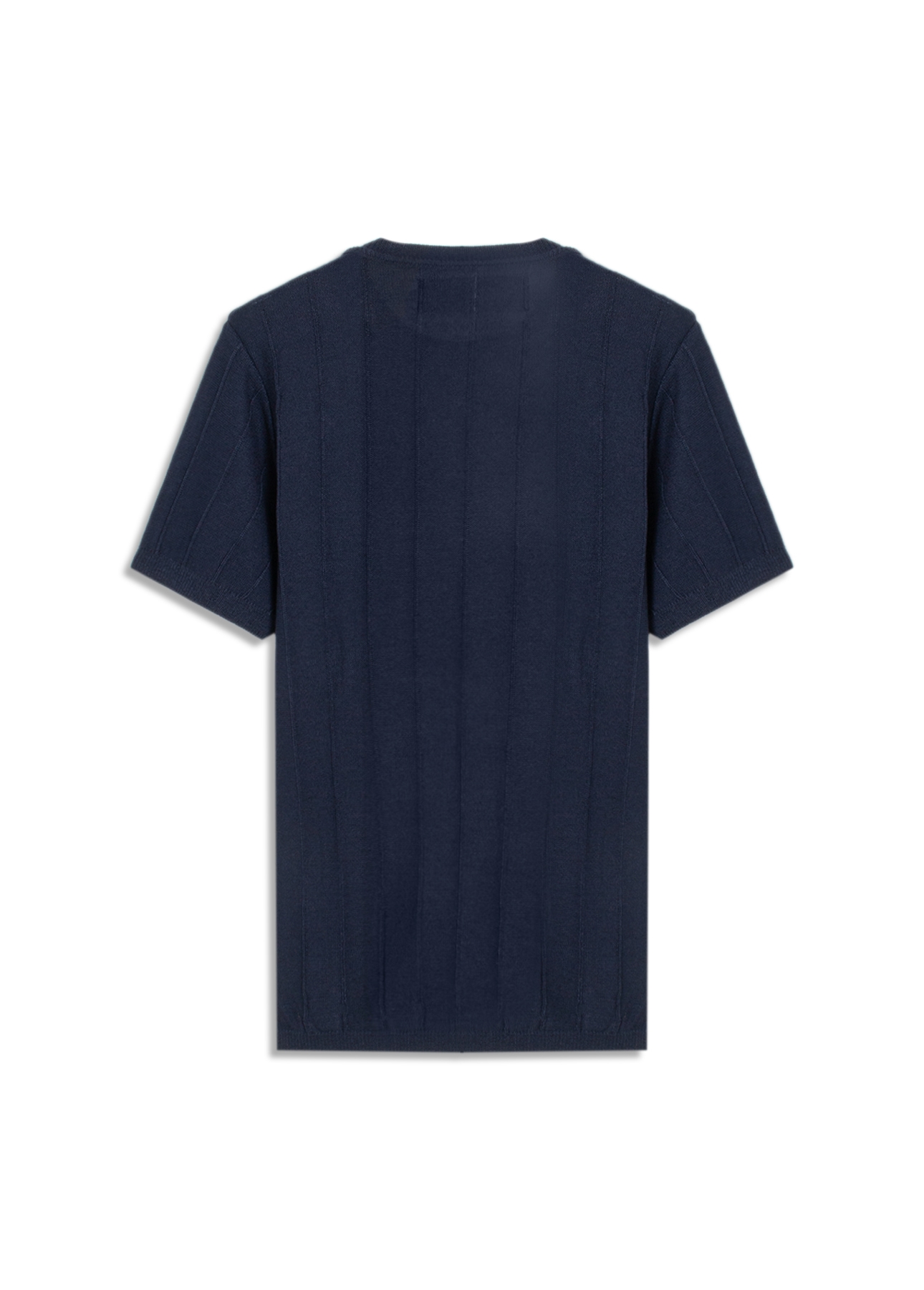 T-Shirt Tricot Visco Mescla Texture Lines Dark Navy