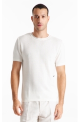 T-Shirt Visco Mescla Piquet Off White