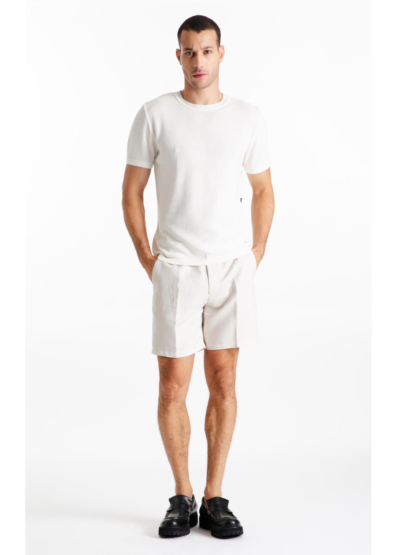 T-Shirt Visco Mescla Piquet Off White