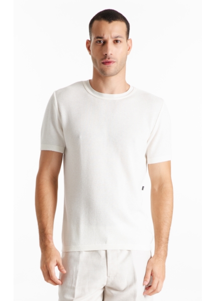 T-Shirt Visco Mescla Piquet Off White