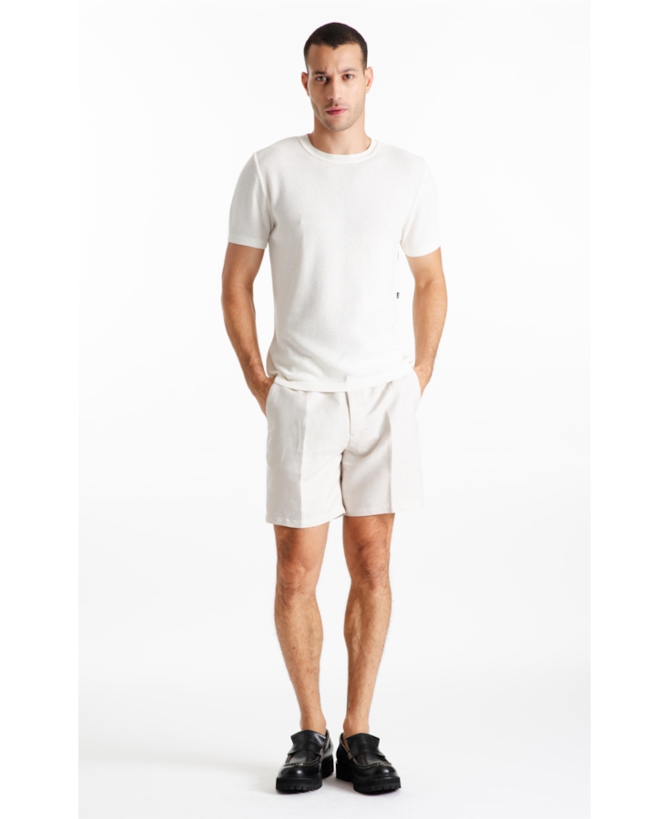 T-Shirt Visco Mescla Piquet Off White