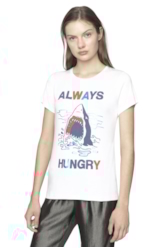 T-Shirt Viscose Hungry Branco