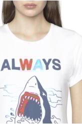 T-Shirt Viscose Hungry Branco