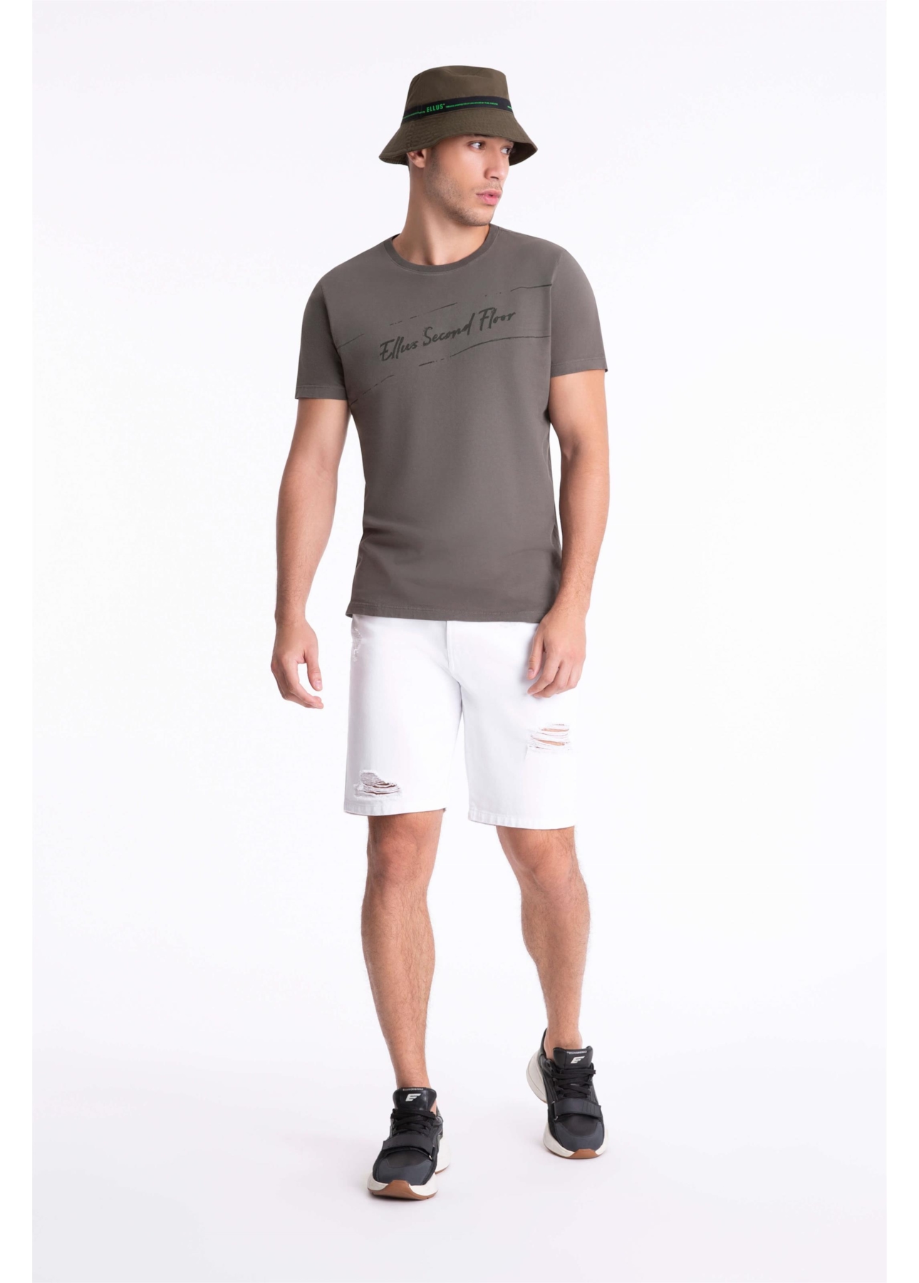 T-Shirt Washed 2nd Classic Verde Militar