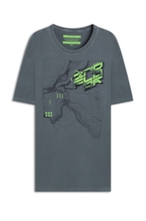 T-Shirt  Washed 2nd Lines Over Midnight Blue