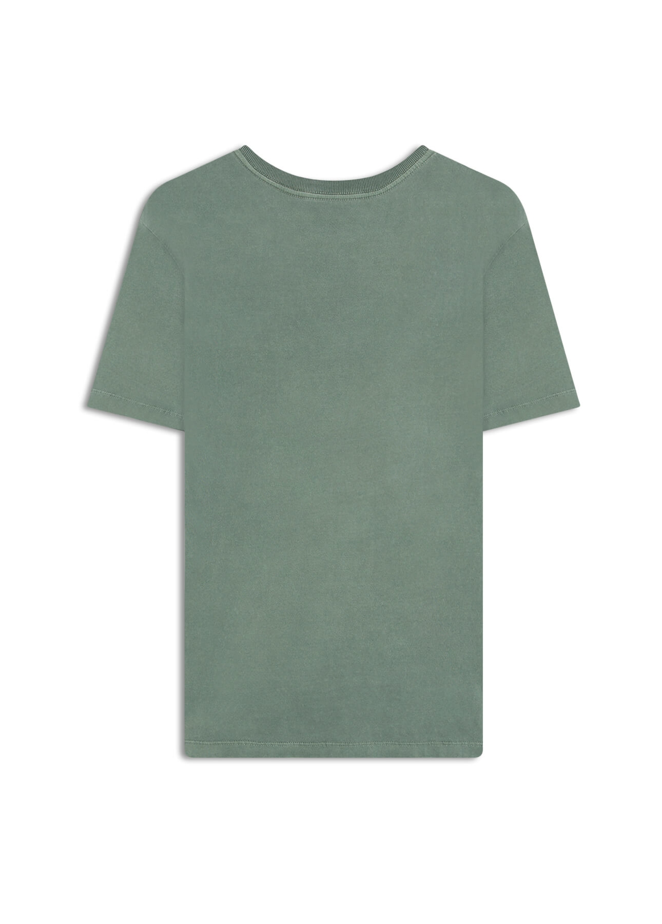 T-Shirt  Washed 2nd Punk Texts Verde Army