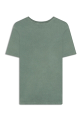 T-Shirt  Washed 2nd Punk Texts Verde Army