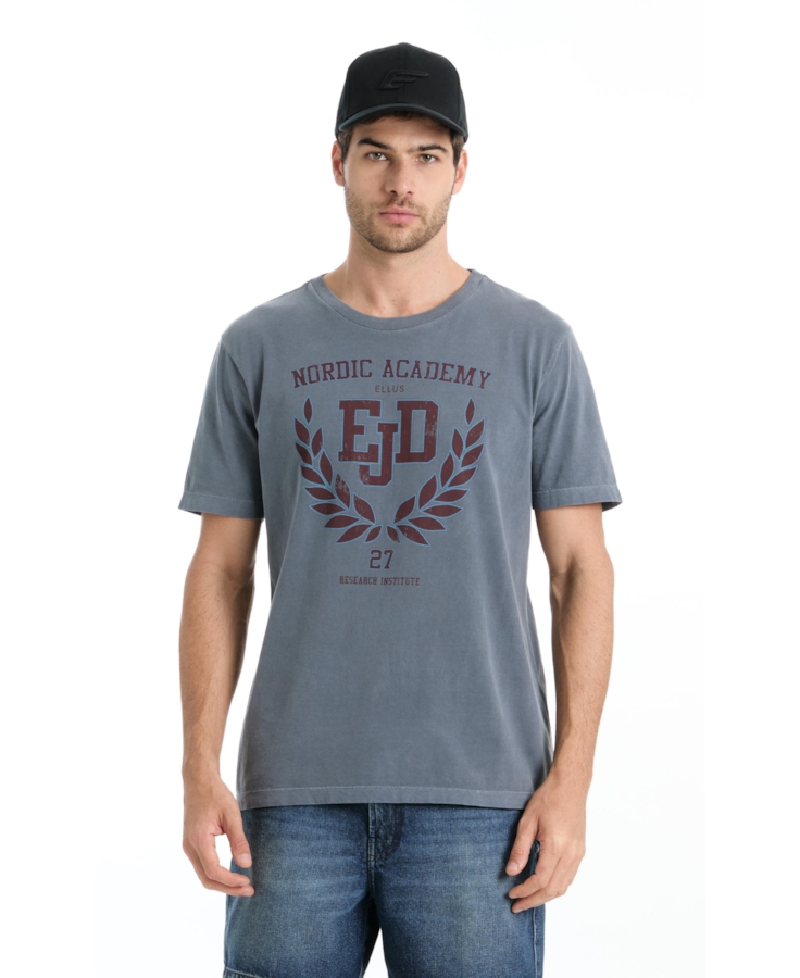 T-Shirt Washed Academy Purple Blue