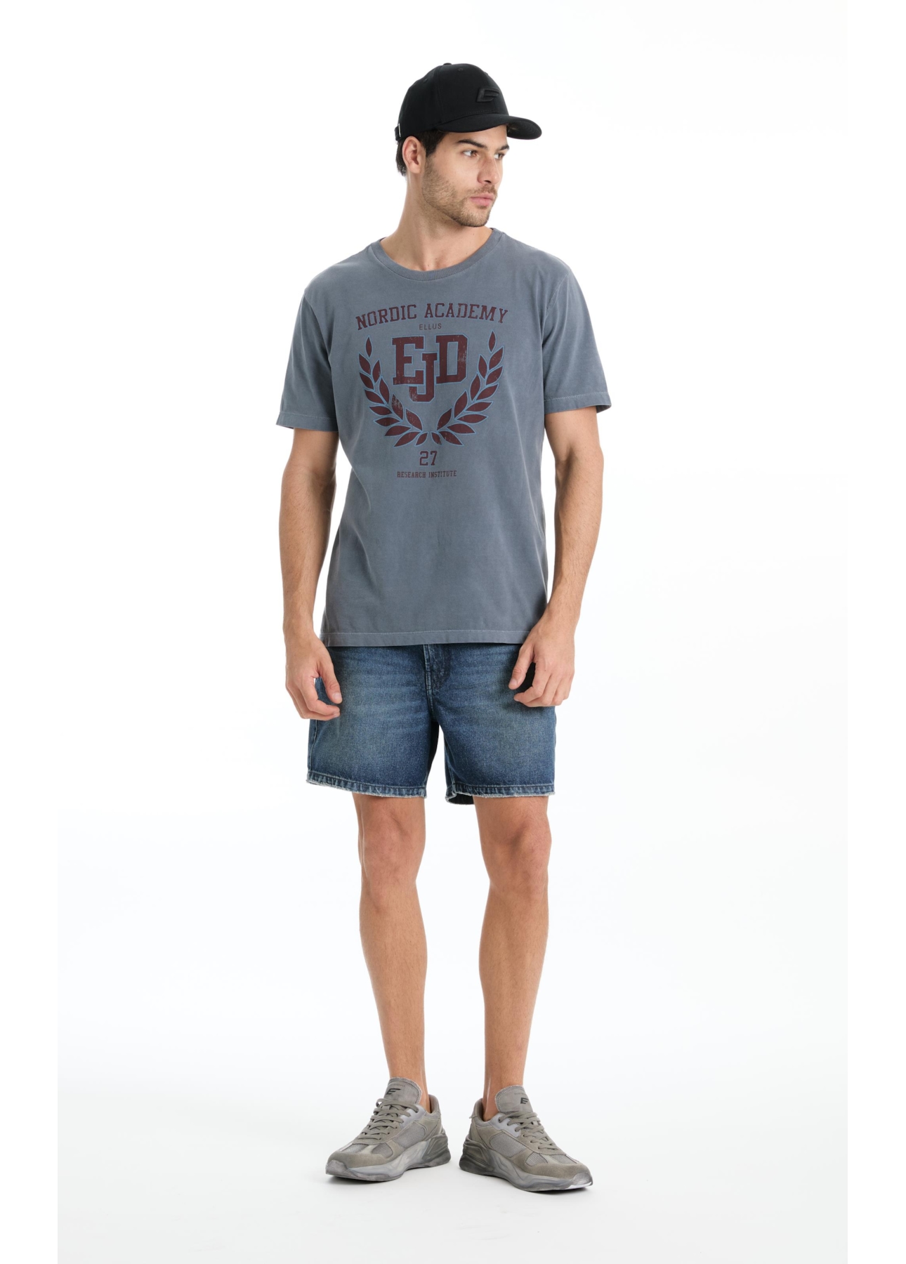 T-Shirt Washed Academy Purple Blue