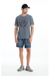 T-Shirt Washed Academy Purple Blue