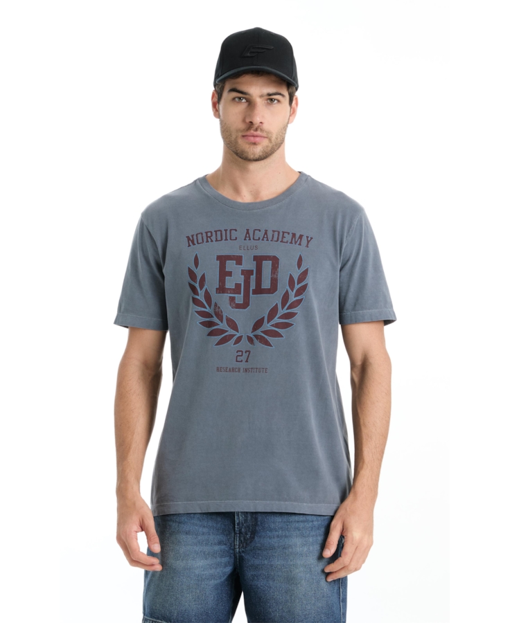 T-Shirt Washed Academy Purple Blue