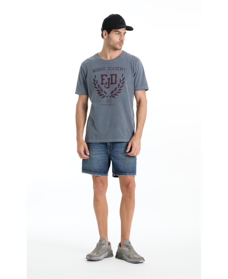 T-Shirt Washed Academy Purple Blue
