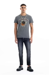 T-Shirt  Washed Basket Champions Preto