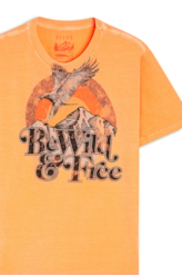T-Shirt Washed Be Wild Pessego
