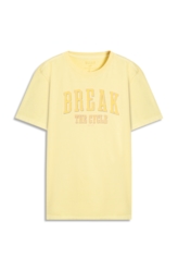 T-Shirt Washed Break Amarelo Claro