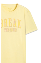 T-Shirt Washed Break Amarelo Claro