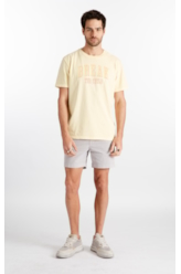 T-Shirt Washed Break Amarelo Claro