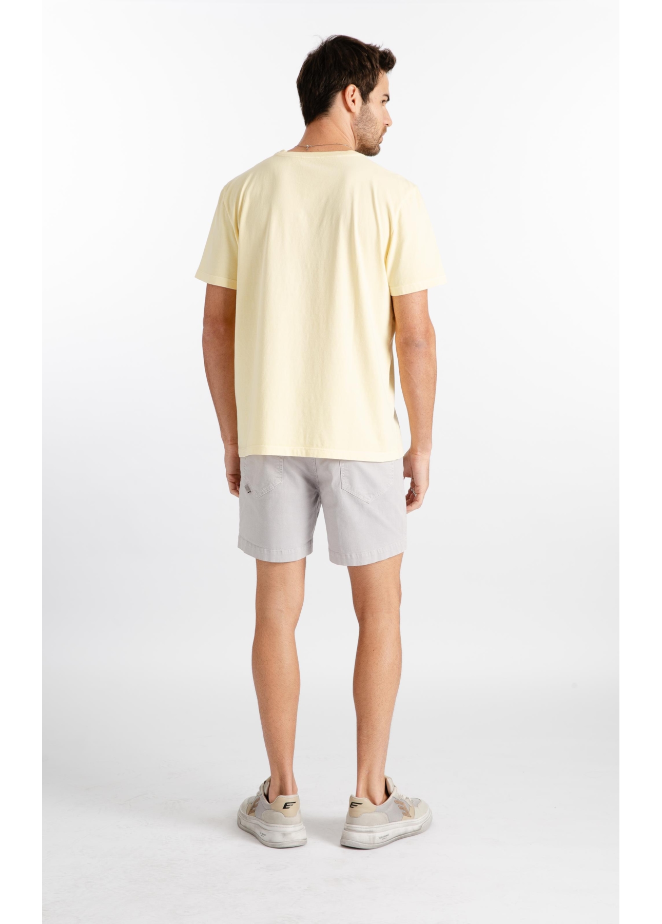 T-Shirt Washed Break Amarelo Claro