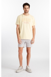 T-Shirt Washed Break Amarelo Claro