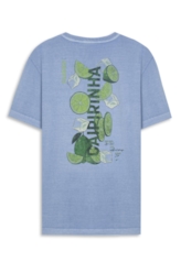 T-Shirt  Washed Caipirinha Azul Pervante