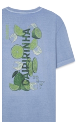 T-Shirt  Washed Caipirinha Azul Pervante