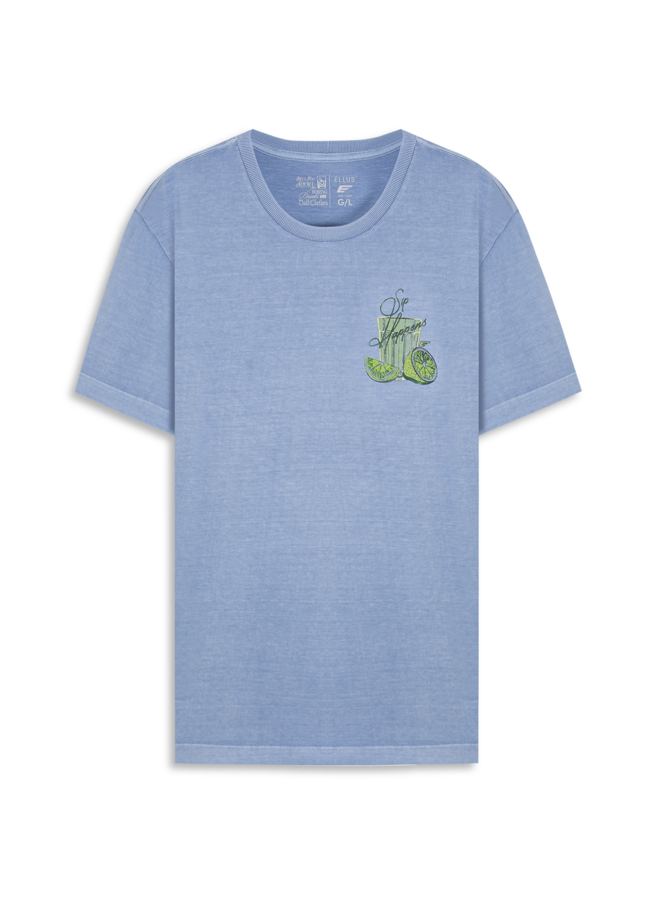 T-Shirt  Washed Caipirinha Azul Pervante