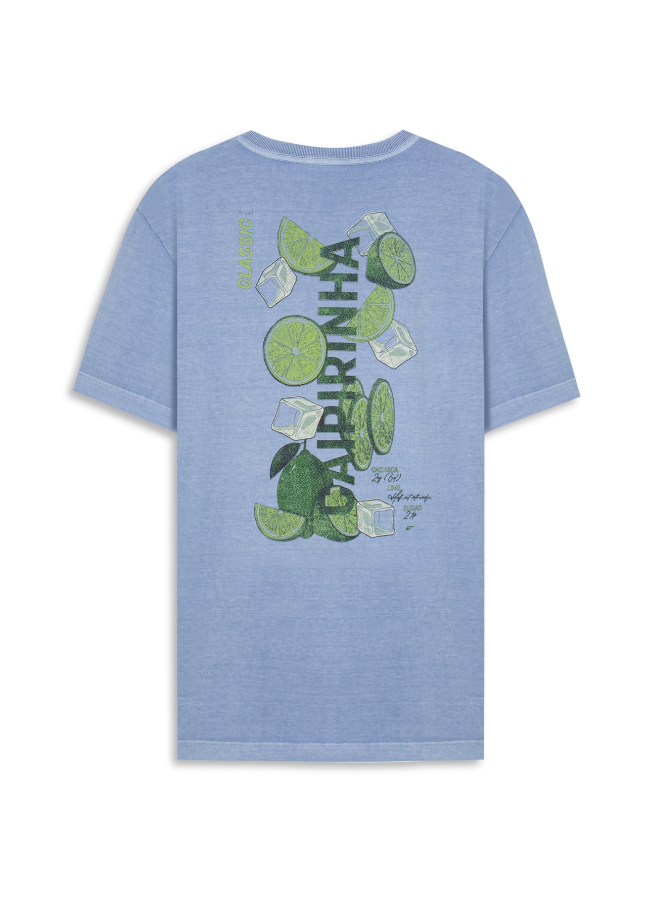 T-Shirt  Washed Caipirinha Azul Pervante