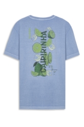T-Shirt  Washed Caipirinha Azul Pervante