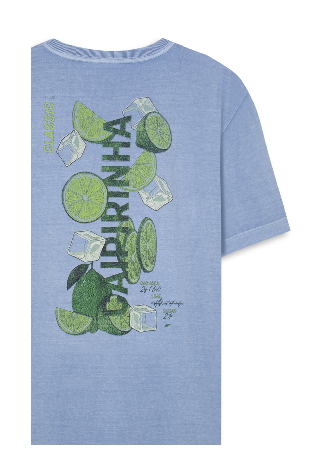 T-Shirt  Washed Caipirinha Azul Pervante