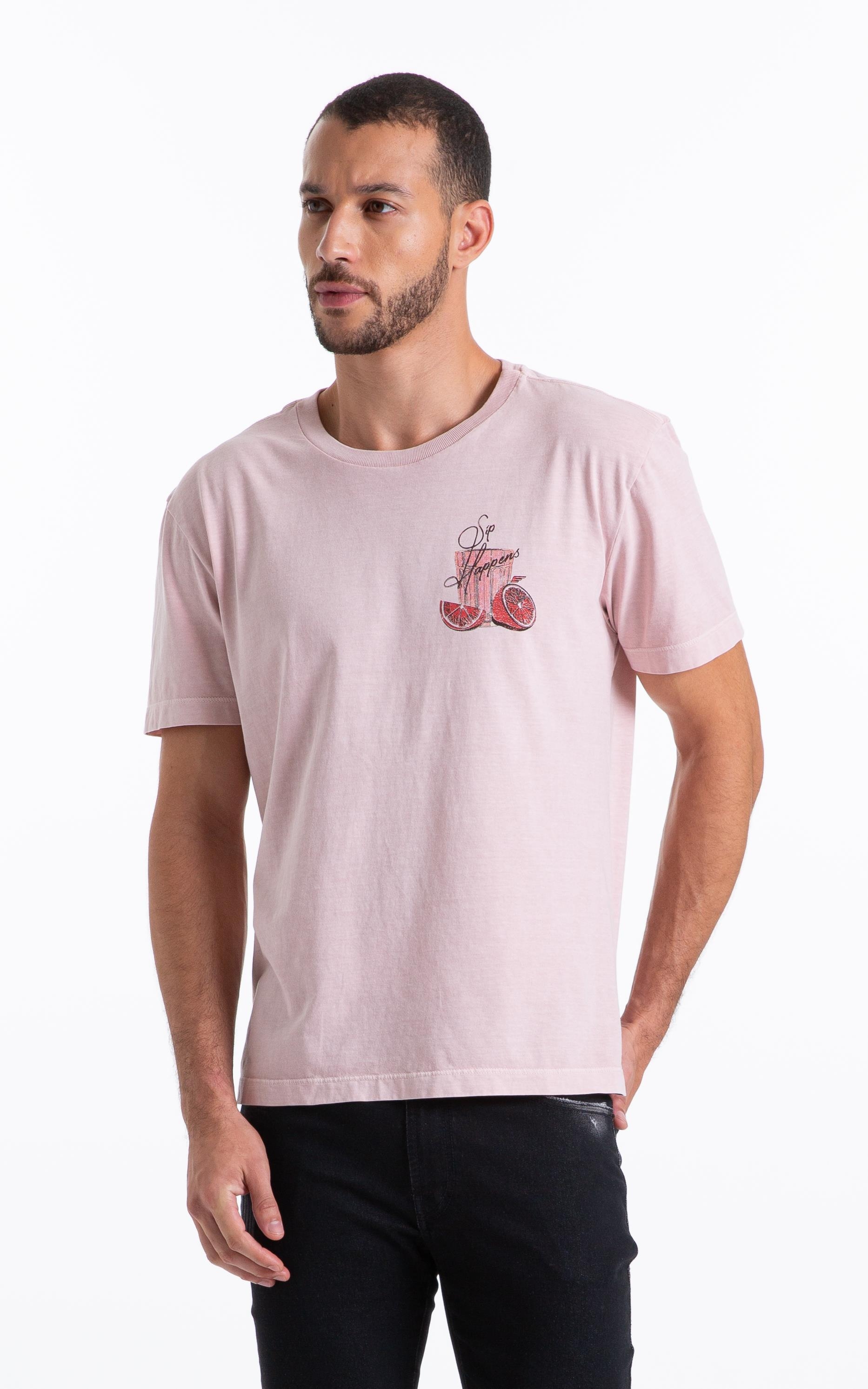T-Shirt Washed Caipirinha Blush