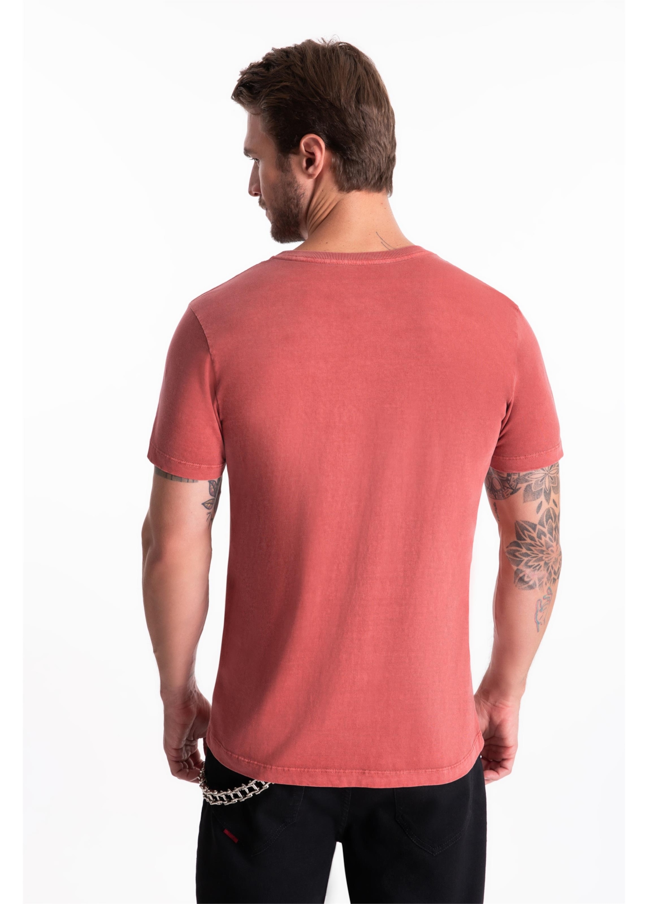 T-Shirt Washed City Of Rock Cereja