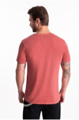 T-Shirt Washed City Of Rock Cereja