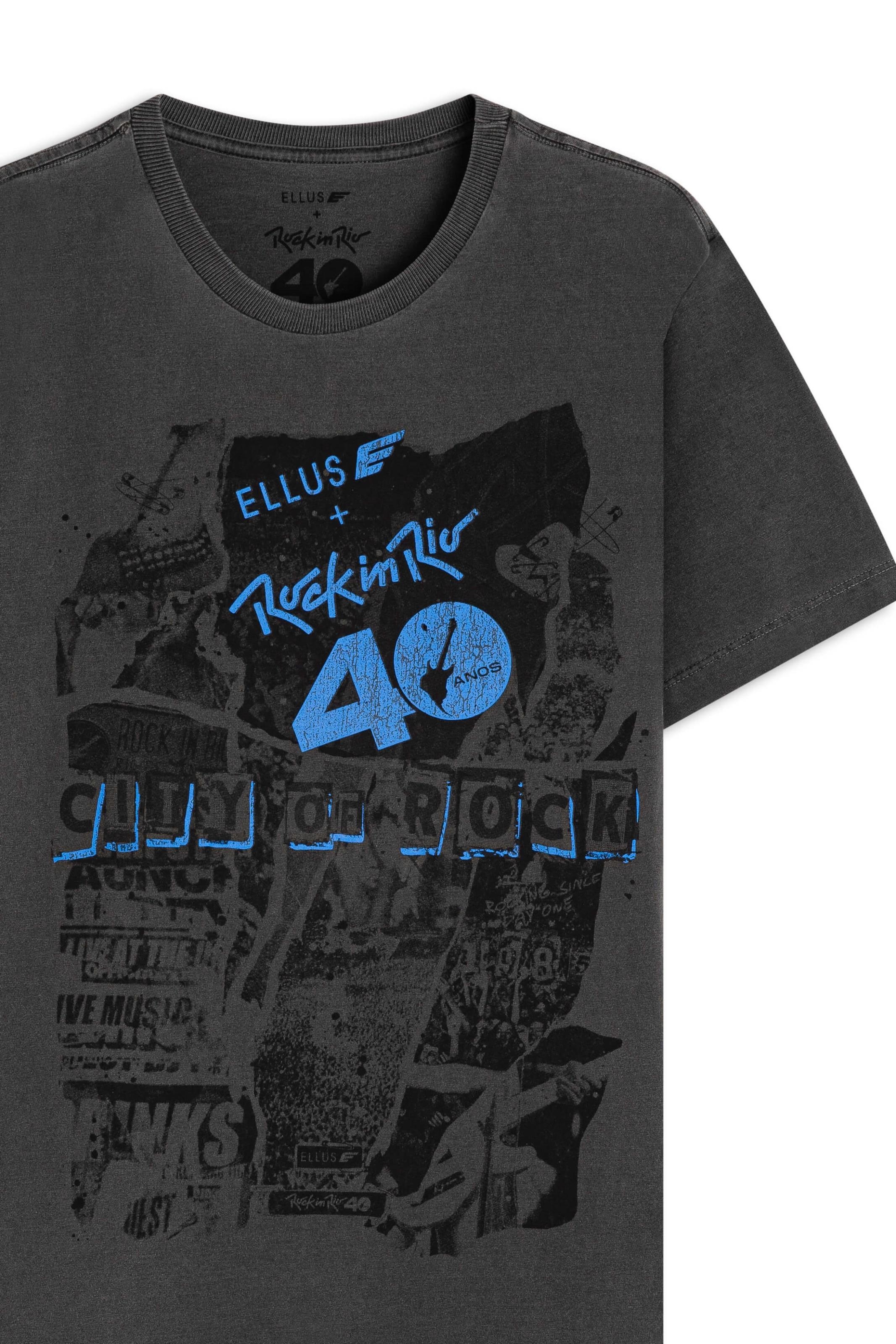 T-Shirt Washed City Of Rock Preto