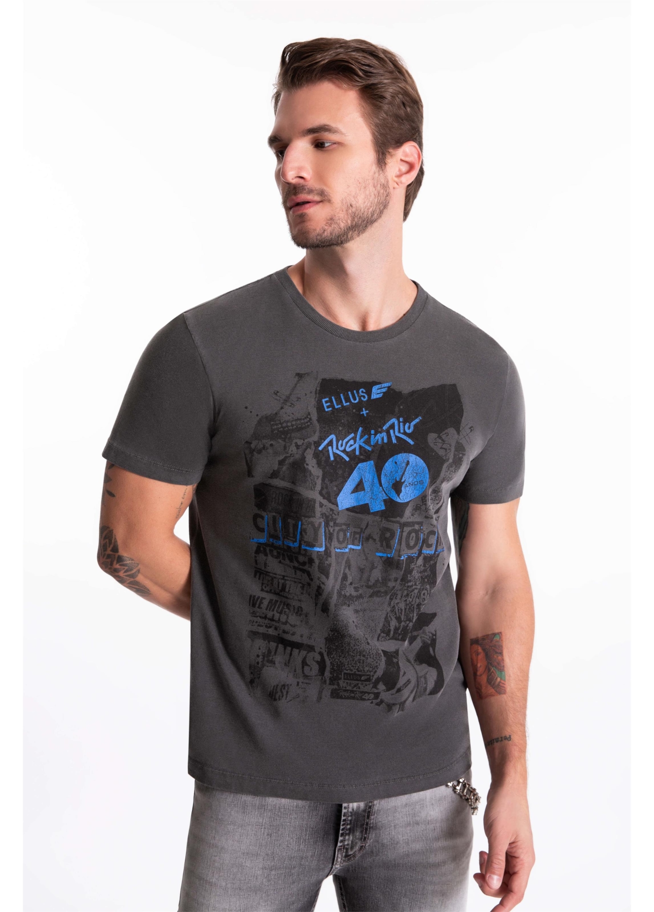 T-Shirt Washed City Of Rock Preto