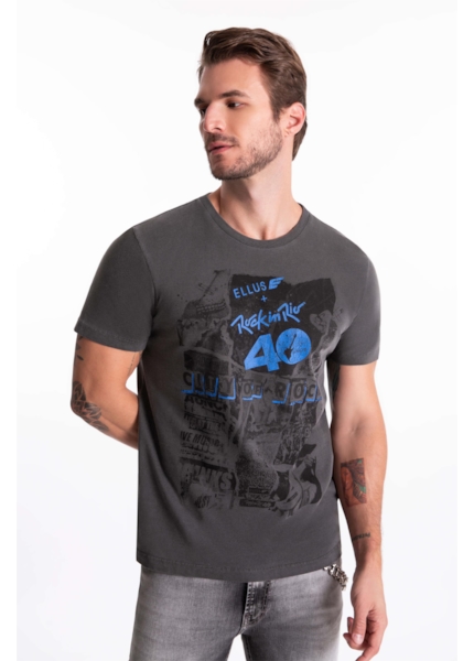 T-Shirt Washed City Of Rock Preto