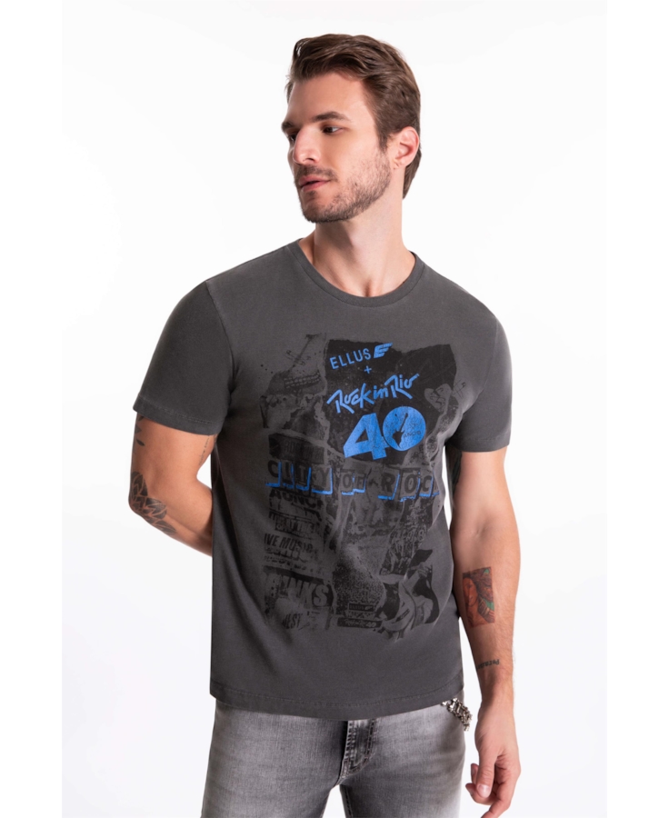 T-Shirt Washed City Of Rock Preto