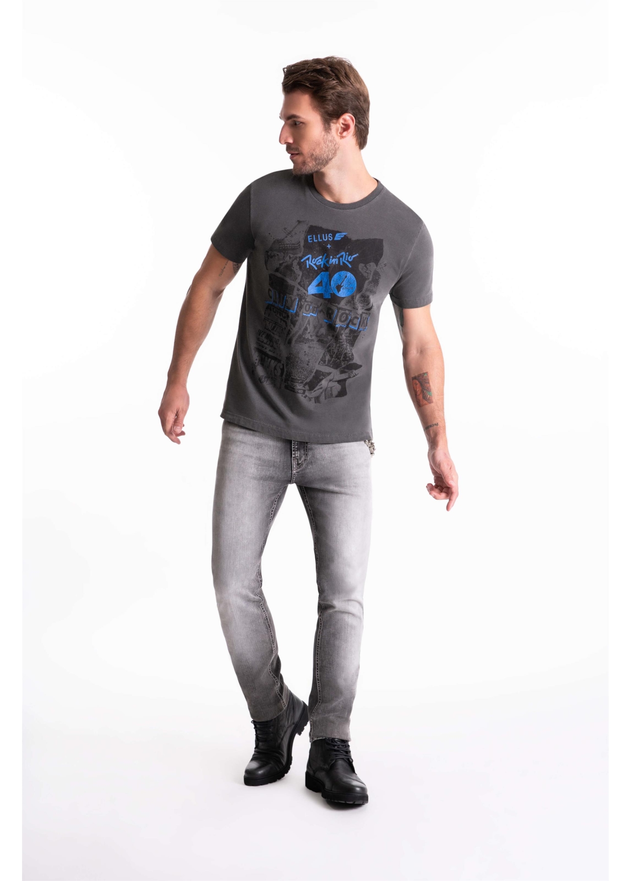 T-Shirt Washed City Of Rock Preto